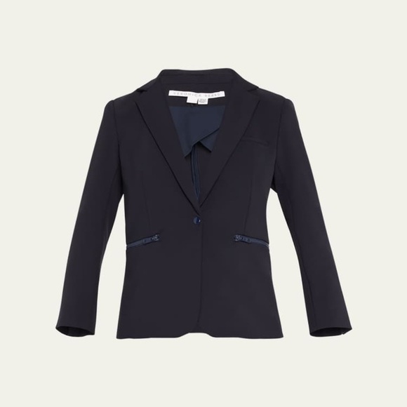 VERONICA BEARD Scuba Schoolboy Blazer Jacket in Navy 2 - Picture 6 of 14